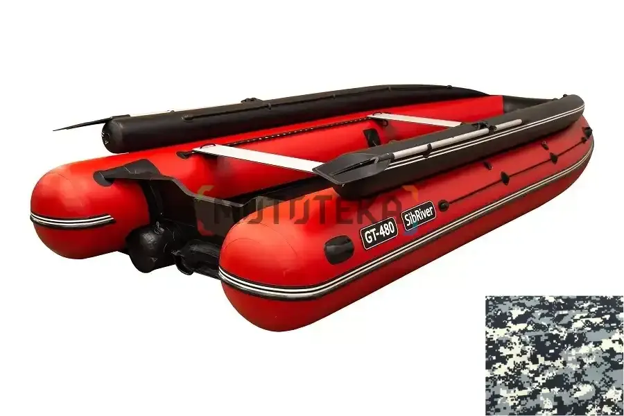 Лодка ПВХ SibRiver (Сибривер) GT - 480 Jet (фальшборт) КМФ (Cifra)