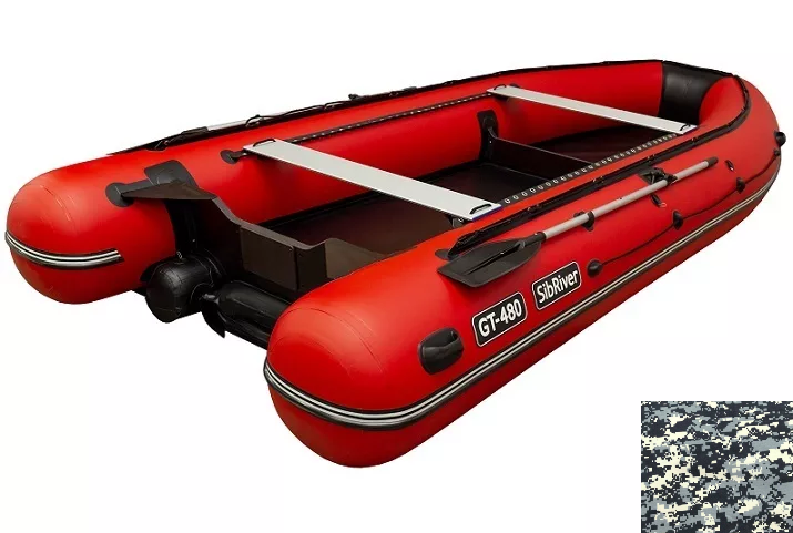 Лодка ПВХ SibRiver (Сибривер) GT-420 Jet камуфляж (лес)