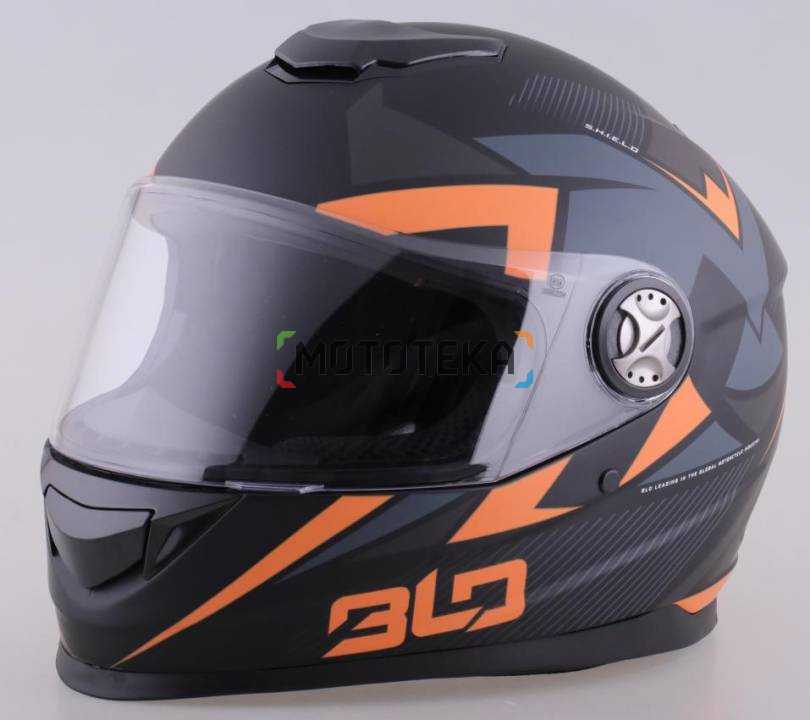 Шлем мото интеграл RACER (Рейсер) BLD-M62 (XL) черный/оранжевый Шлем мото интеграл RACER (Рейсер) BLD-M62 (XL) черный/оранжевый